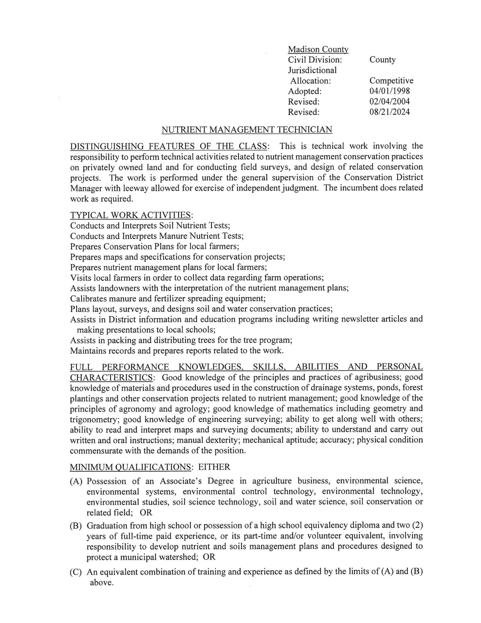 Job opening description page 2
